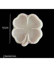 12cm - Yonca Model Bardak Altı Kalıbı - Kod: SN1244