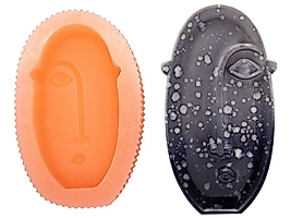 Uzun Soyut Yüz Silikon Mum Kalıbı M-274