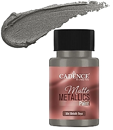 CADENCE MAT METALİK BOYA 50ML KOYU GRİ -MMB034