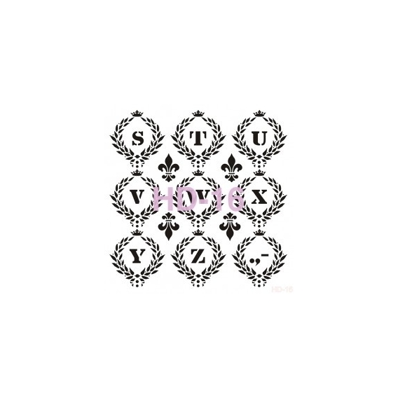 Home Decor (Duvar) Stencıl 45*45 cm HD-16