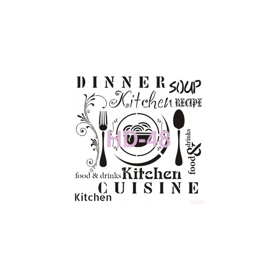 Home Decor (Duvar) Stencıl 45*45 cm HD-48