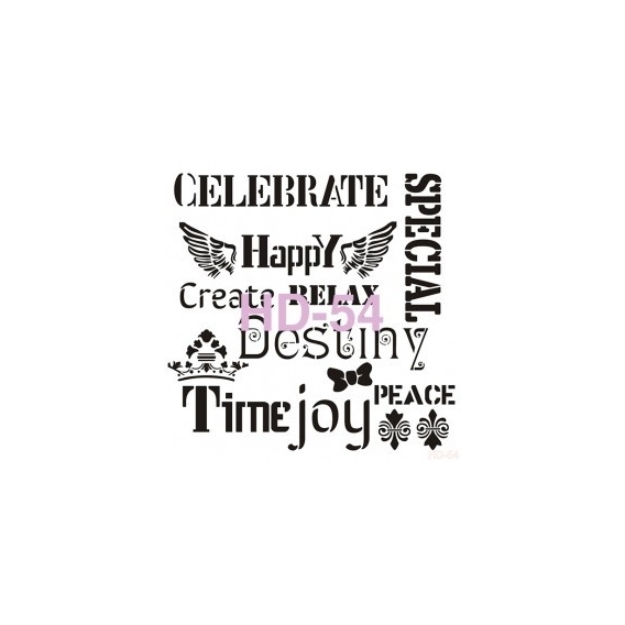 Home Decor (Duvar) Stencıl 45*45 cm HD-54