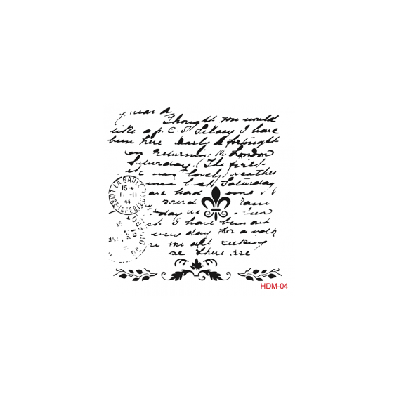 Home Decor Midi Stencil 22*22 cm hdm-04