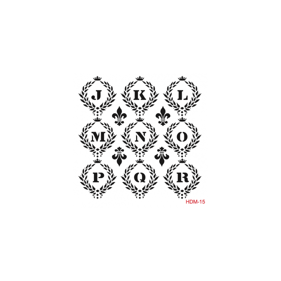 Home Decor Midi Stencil 22*22 cm hdm-15