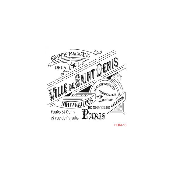 Home Decor Midi Stencil 22*22 cm hdm-18