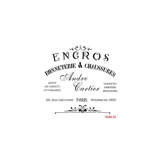 Home Decor Midi Stencil 22*22 cm hdm-24