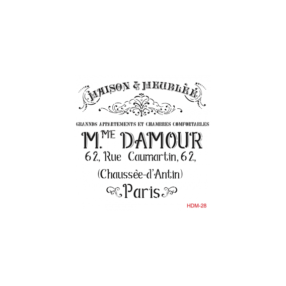 Home Decor Midi Stencil 22*22 cm hdm-28