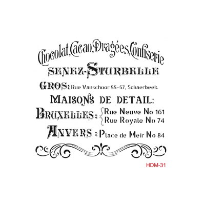 Home Decor Midi Stencil 22*22 cm hdm-31