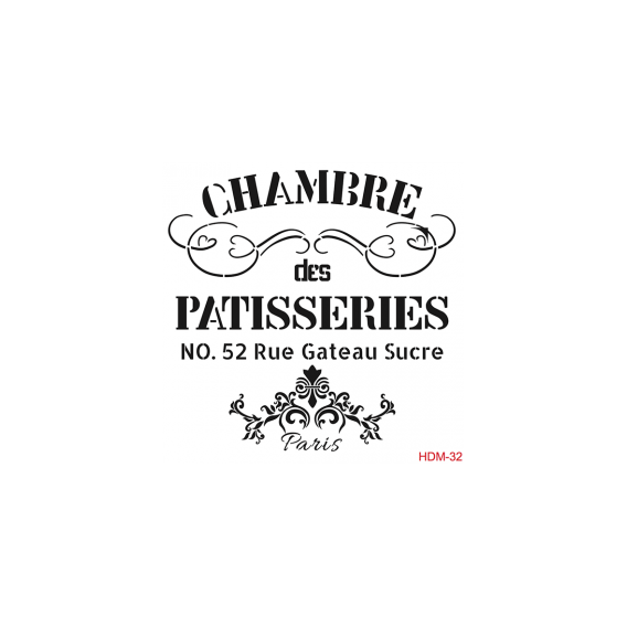 Home Decor Midi Stencil 22*22 cm hdm-32