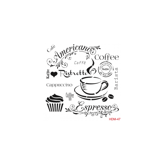 Home Decor Midi Stencil 22*22 cm hdm-47