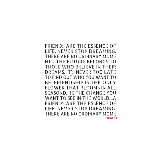 Home Decor Midi Stencil 22*22 cm hdm--51