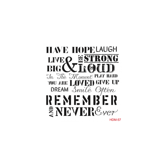 Home Decor Midi Stencil 22*22 cm hdm-57