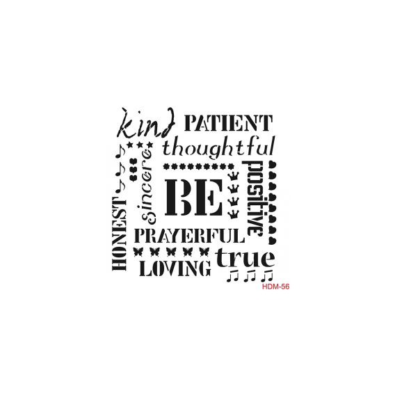 Home Decor Midi Stencil 22*22 cm hdm-56