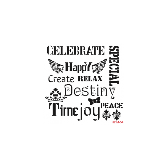 Home Decor Midi Stencil 22*22 cm hdm-54