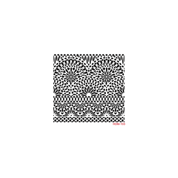HOME DECOR MİDİ STENCİL 22*22 CM HDM-103