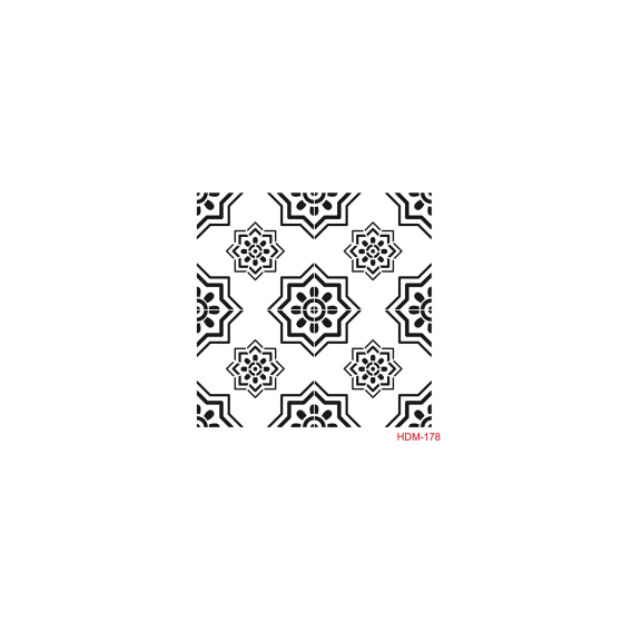 HOME DECOR MİDİ STENCİL 22*22 CM HDM-178