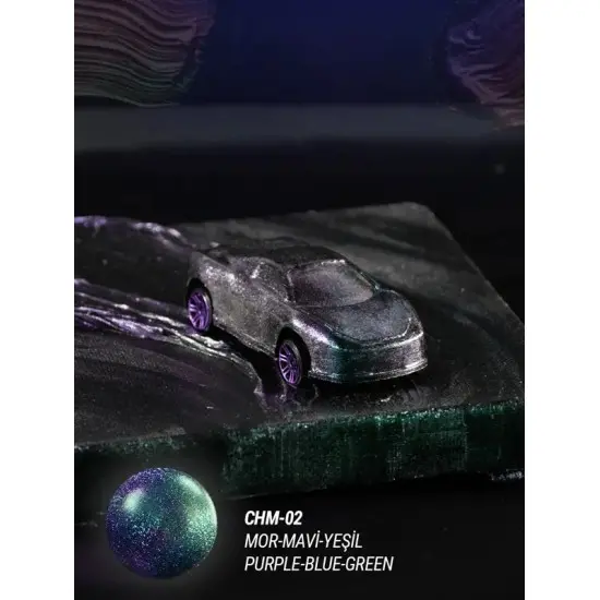 CHM02 Chameleon Renk Değiştiren Metalik Boya 30ML (Mor-Mavi-Yeşil)